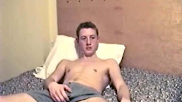 Irish straight guy Corbin pulls down his boxers and oils up his 8 inch penis. This guy is a loser and after stroking him for a bit he gives us great close ups of his pre-cum production.