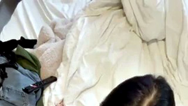 The beautiful girl with black stockings and big breasts eats cock and has sex. She is so happy to see the big cock. She is fucked by Dayang without a condom at home. She gets a blowjob and facial cumshot.