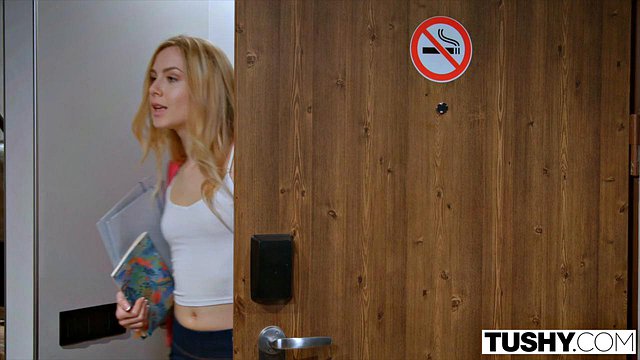 TUSHY Anal Loving Blonde Student Has Hot Sex With Neighbor - Alecia Fox