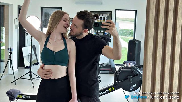 Gym Session Turns Into Rowing Machine Sex - Real Amateur Couple (POV, BJ & Doggy)