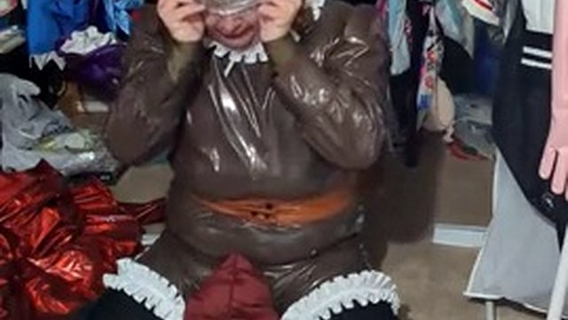 Desperate Full Diaper Brown PVC Eevee Sissy Maid Breathplay Hump Inflatable Tail