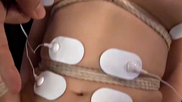 japanese babe stimulated and dildo-machine fucked hard