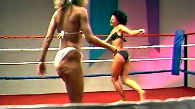 80 s sexy wrestling ft. Julie Winchester & Noel: Blonde, Fetish & Small Tits Porn