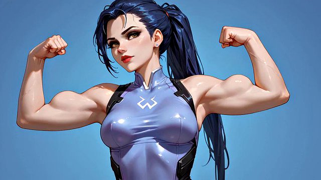 Futanari Widowmaker Masturbating