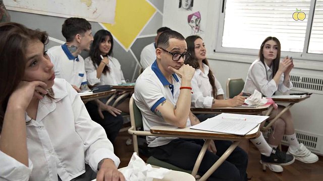 Student Pelaconbarba Settles Scores with Busty Teacher Alba on Classroom Desk in Rough Pound Session