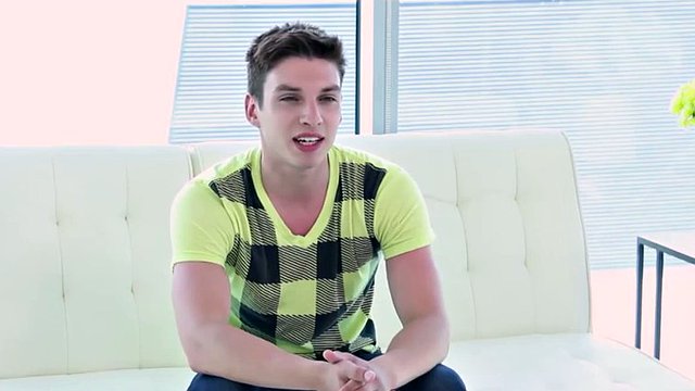 Innocent looking gay amateur slut gets ass plowed on casting