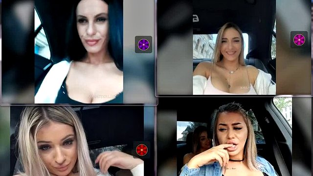 mv458 funny 4 cam girls in the same car same time
