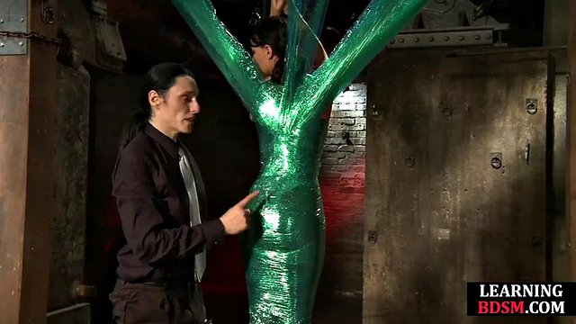 Tiedup BDSM slut fingered by master