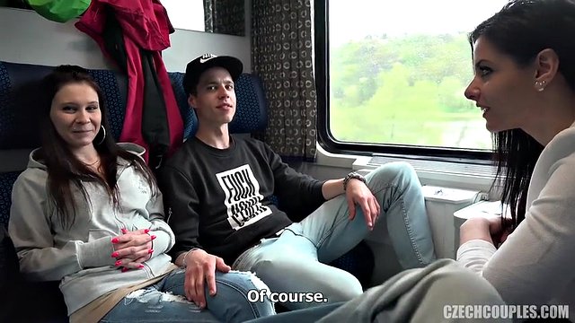 Two czech teen gets plowed on the way home