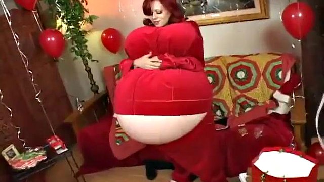 Redhead Christmas slut belly and breast food expansion: Big Tits, Bbw & Fetish Porn