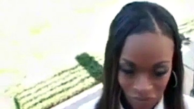 Super beautiful ebony teen gets creampied by white guy