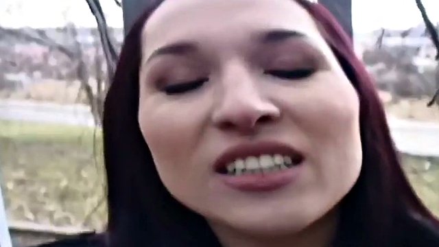 Public slut fucked by big hard cock in wet pussy hole