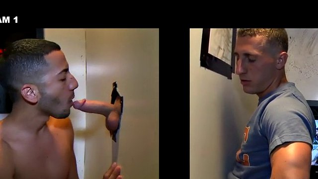 Real gloryhole straight fooled by bait