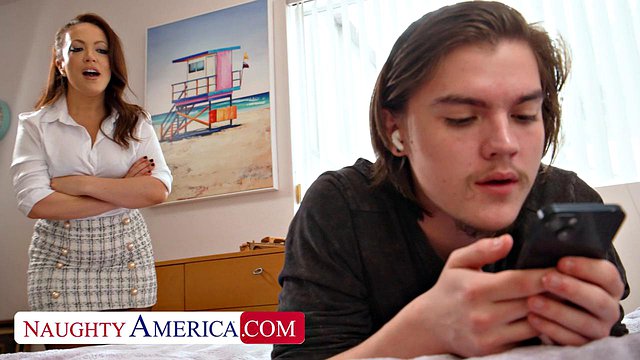 Hot MILF Carmen Valentina Fucks Her Son's Friend To Make His Fantasy Come True