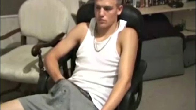 Young Lance looks very inviting and sexy, as he stares at the camera while massaging his hard cock. We enjoy a nice show of long strokes from this naked boy, before he blows his load on a chair.