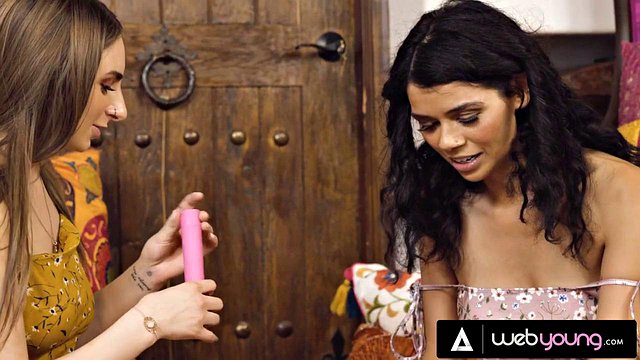 Harley Haze And Penelope Kay, Stacked Teen Lesbians, Masturbate To Hot Climax While Testing