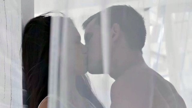 Having amazing sex with my wife on a canopy bed