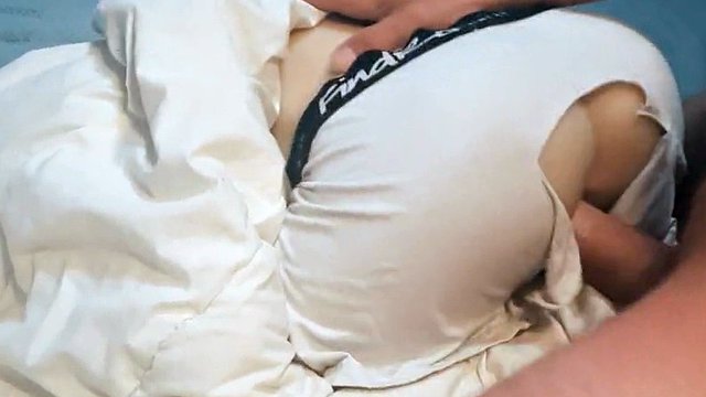 Japanese guy's wet pussy is fucked hard and moaning loudly until a big cumshot - SoloXman