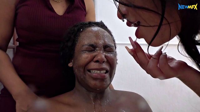 Lesbian Femdom Wet Makeup