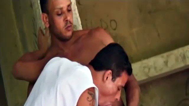 Antonio Pinto and Marco Santos handle Gomez Aguilar's monster cock, followed by Antonio Pinto getting his face fucked by Gomez.