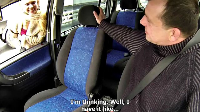Amateur blonde slut fucked in the box of a truck