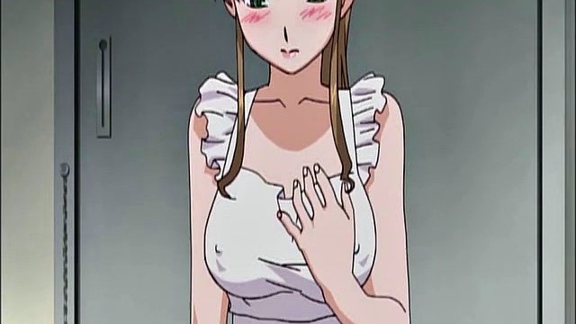 Maid In Apron Humiliated And Walked With A Leash