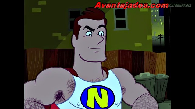 Gay cartoon the superhero and his bandits
